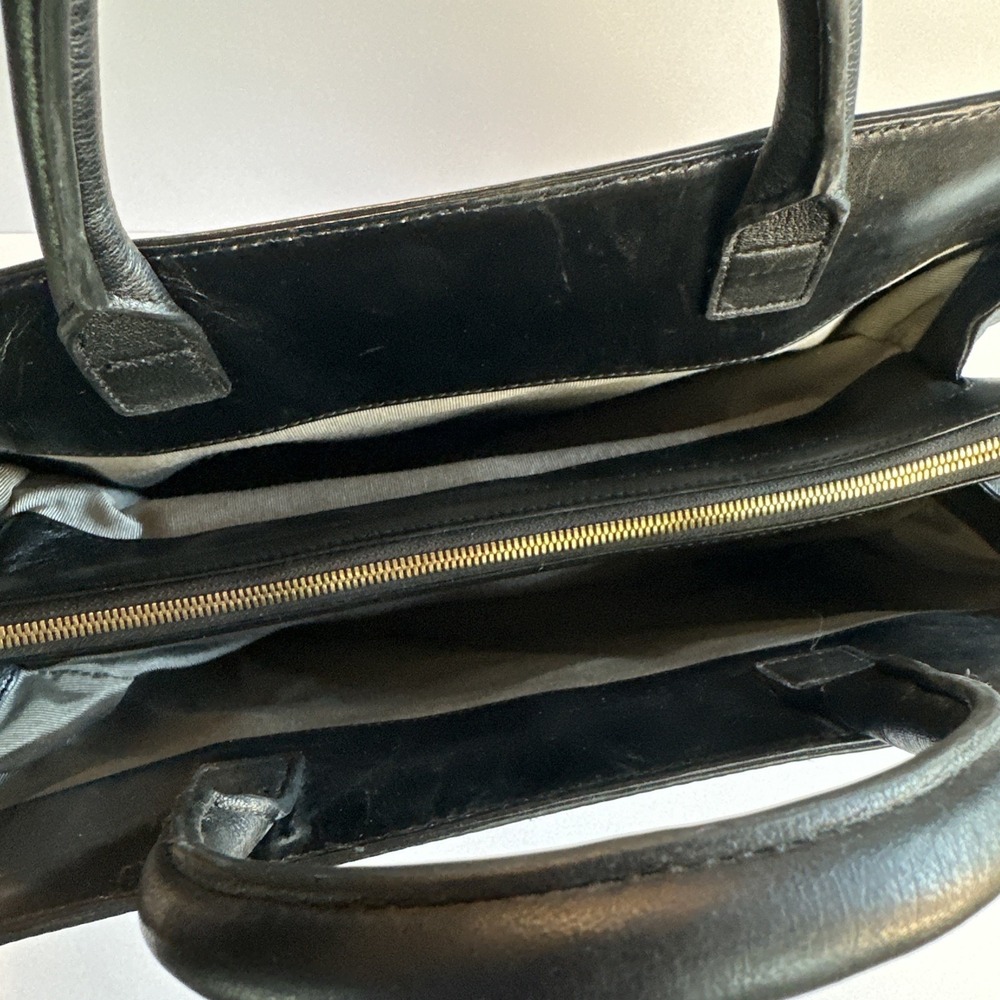 Z Spoke Zac Posen Black Leather Briefcase - Picture 6 of 15